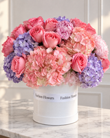 «Hawaiian party» - European hydrangea, garden roses and peonies. by Fashion Flowers - view 2