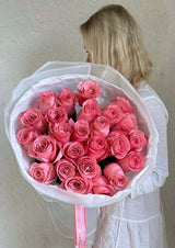 Just Pink Roses - Delicate Bouquet of Pink Roses