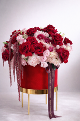 Grand Luxury Red & Blush Floral Arrangement