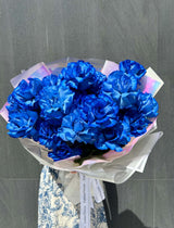 “Perfect blue”- long stem open up blue roses.