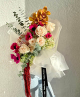 Tropical Mood - Protea, Anemones, Roses, Orchids & Hydrangeas Bouquet