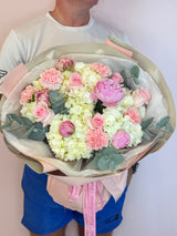 Blush Harmony Bouquet – Elegant Pink & White Arrangement