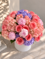 «Hawaiian party» - European hydrangea, garden roses and peonies. by Fashion Flowers