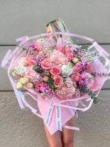 Hi Bonita - Exquisite Hydrangeas, Roses, Baby's Breath & Eucalyptus