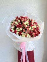 Spring Fling - Multi-coloured spray roses.