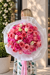 Pink Wonderland - European hydrangeas, lisianthus and garden roses. by Fashion Flowers