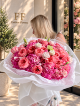 Pink Wonderland - European hydrangeas, lisianthus and garden roses. by Fashion Flowers - view 2