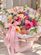 Pastel Love Story – Luxury Mixed Flower Bouquet