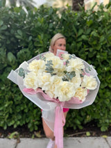 Whimsical White - Elegant Bouquet of White Roses