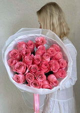 Just Pink Roses - Delicado buquê de rosas cor de rosa
