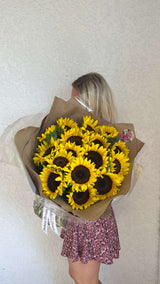 Sunshine - Classic Round Bouquet of Magnificent Sunflowers