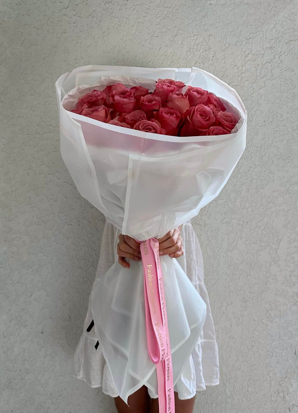Just Pink Roses - Delicate Bouquet of Pink Roses