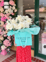 Tiffany in Bloom – Luxury White Rose & Hydrangea Arrangement