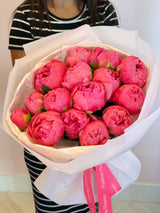 Bright Pink Peonies - Classic Round Bouquet