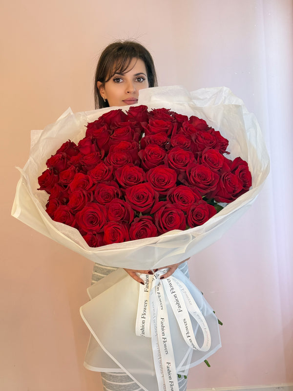 Endless Love – 50 Premium Long-Stem Red Roses