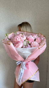 Flawless Pink - Pink Garden Roses, Peonies, Hydrangea, Stock Flower