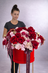 Grand Luxury Red & Blush Floral Arrangement