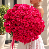 Hot Pink Roses by Fashion Flowers