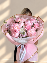 Flawless Pink - Pink Garden Roses, Peonies, Hydrangea, Stock Flower by Fashion Flowers