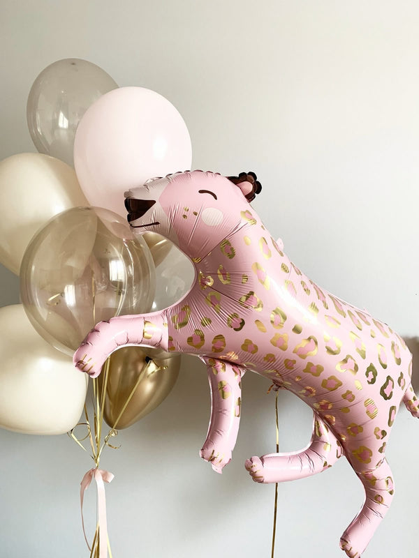 Pink Leopard Balloon Bouquet – Safari Jungle Party Décor