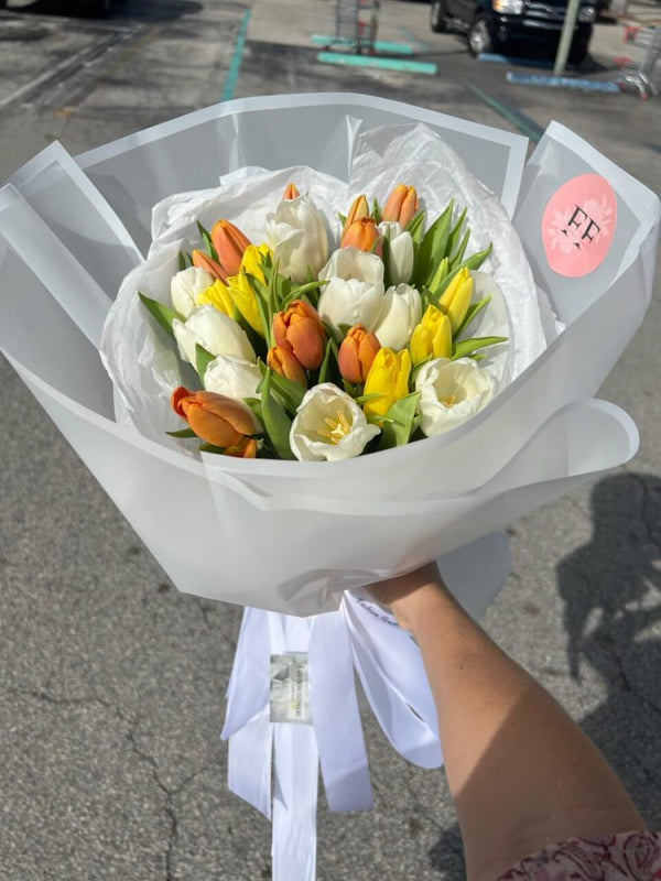 Cute tulips bouquet