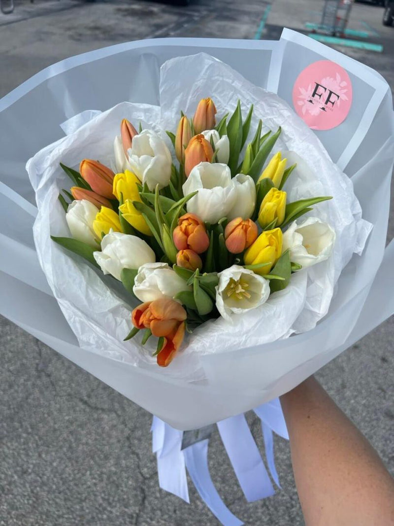 Cute tulips bouquet