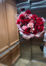 RED SUNSET - de 35 rosas em estilo exclusivo